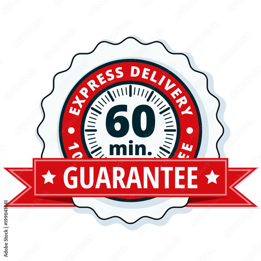 60 minutes Express Delivery illustration 60 minutes Express Delivery illustration
