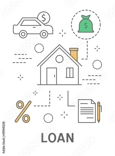 Banking loan illustration.