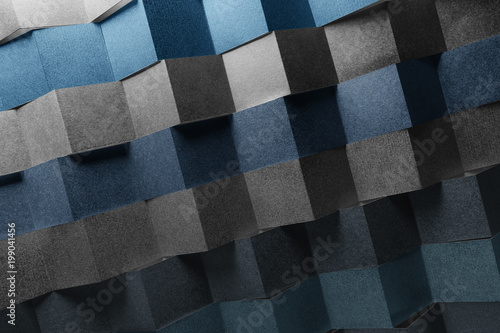 Konstfotografi Abstract composition of paper stripes, geometric background