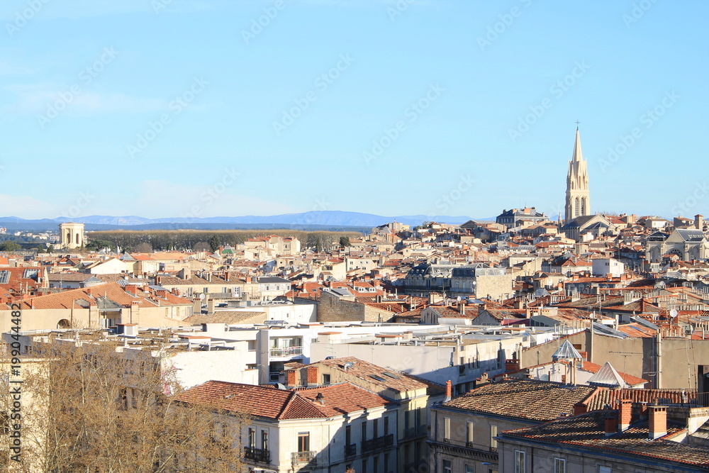 Vue aérienne sur le centre historique de Montpellier, Hérault, Occitanie Vue aérienne sur le centre historique de Montpellier, Hérault, Occitanie