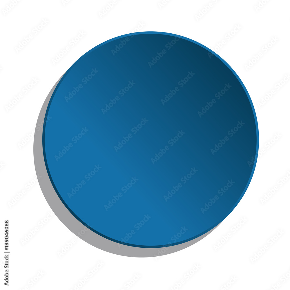 Blue Button On White Background - Vector Illustration - Isolated On White Background