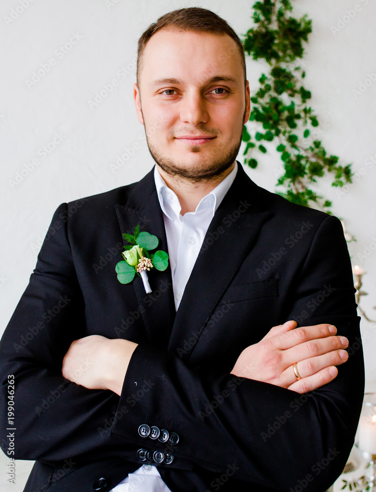 Elegant stylish young handsome man in a suit. Studio fashion portrait. Elegant stylish young handsome man in a suit. Studio fashion portrait.