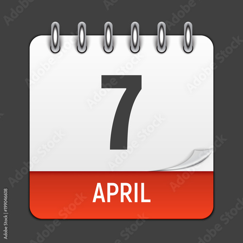 March 17 Calendar Daily Icon. World Health Day. Vector Illustration Emblem. E...