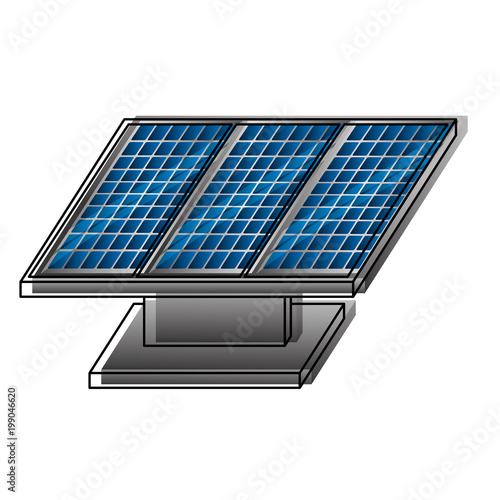 panel solar energy sustainable vector illustration design