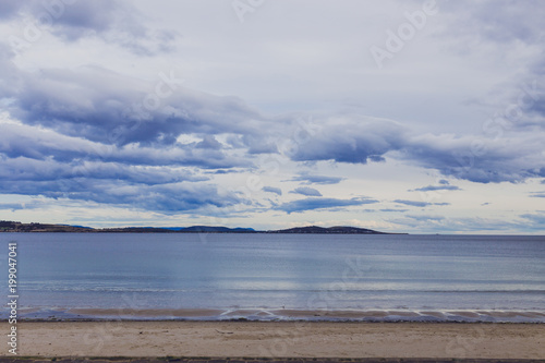 stormy Tasmanian beach landscape shot in Hobart