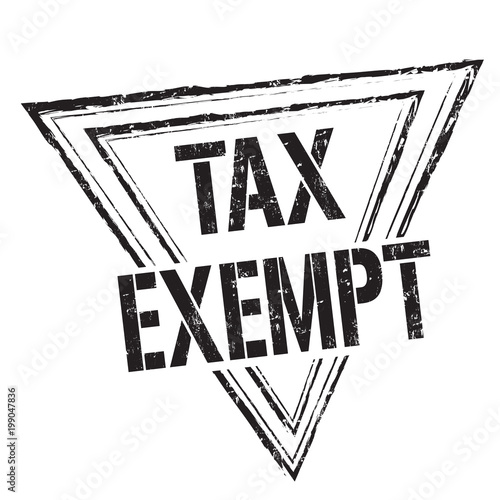 Φωτογραφία Tax exempt grunge rubber stamp