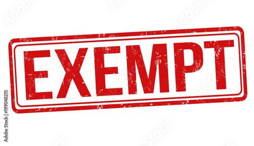 Exempt  grunge rubber stamp