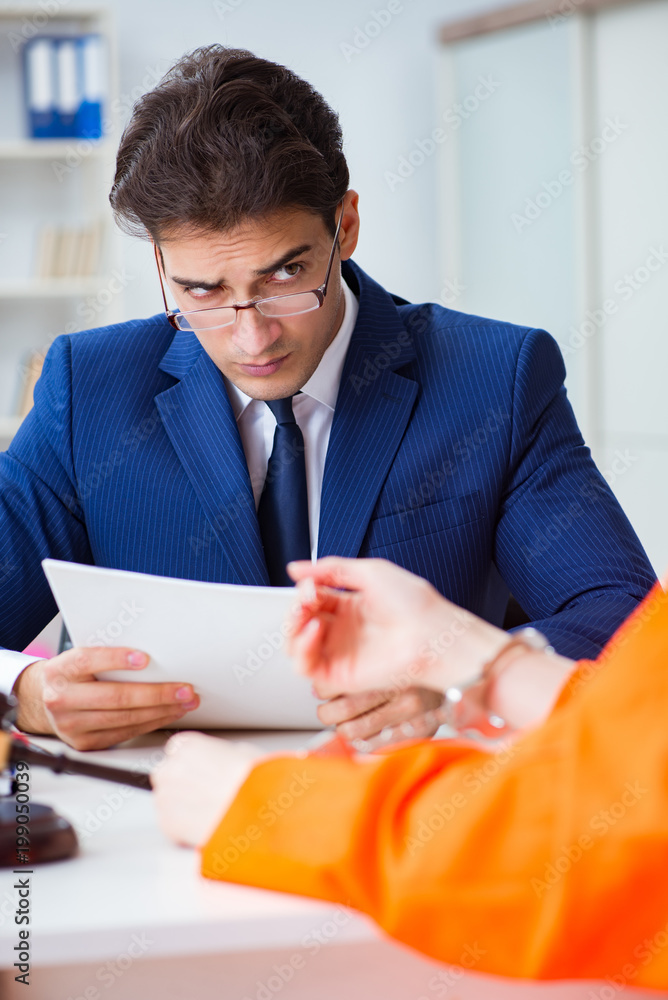 Lawyer meeting his client in prison Lawyer meeting his client in prison