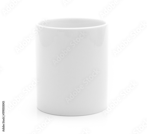 White cup isolated on a white background