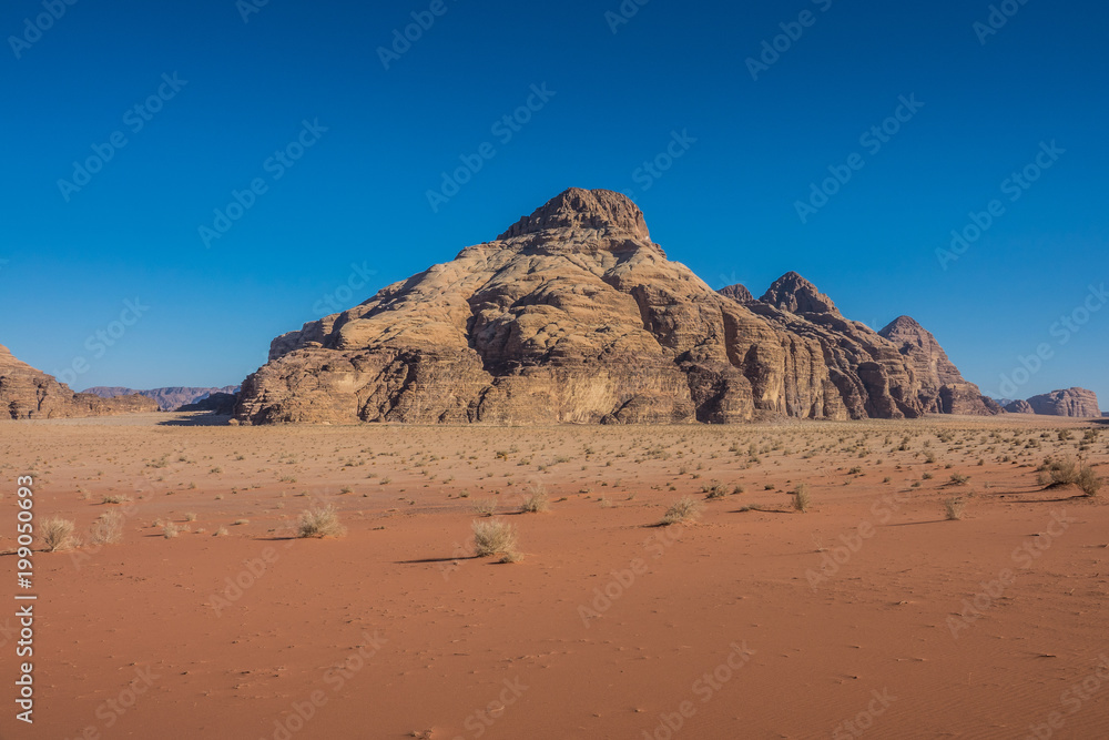 Rocks in Wadi Rum desert