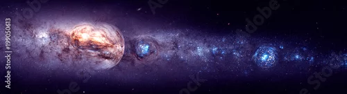 Obraz Ilustracja 3D z egzotycznymi formacjami kosmosu