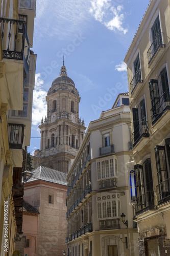 Torre norte de la catedral de Málaga en Andalucía