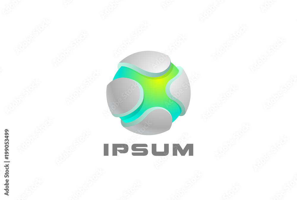 Digital Sphere abstract Logo design vector. Letter X Circle icon