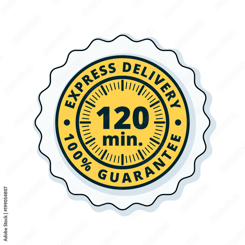 120 minutes Express Delivery illustration 120 minutes Express Delivery illustration