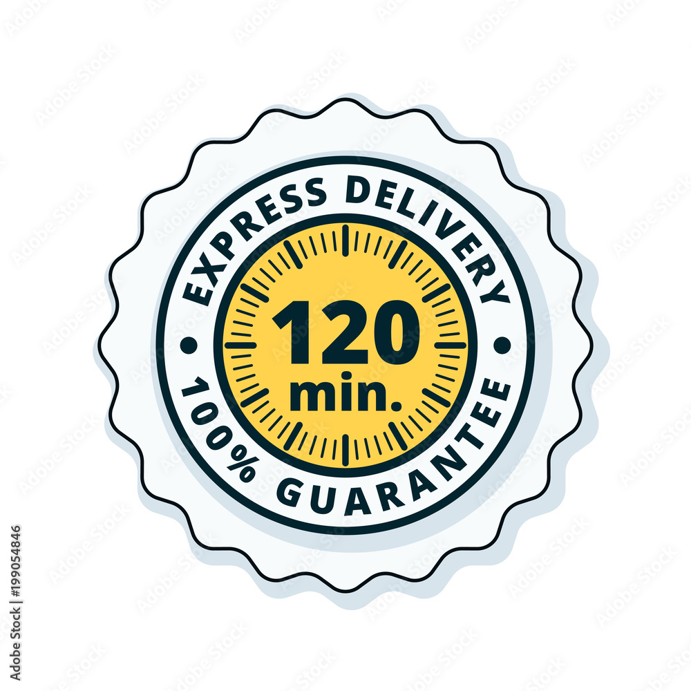 120 minutes Express Delivery illustration 120 minutes Express Delivery illustration