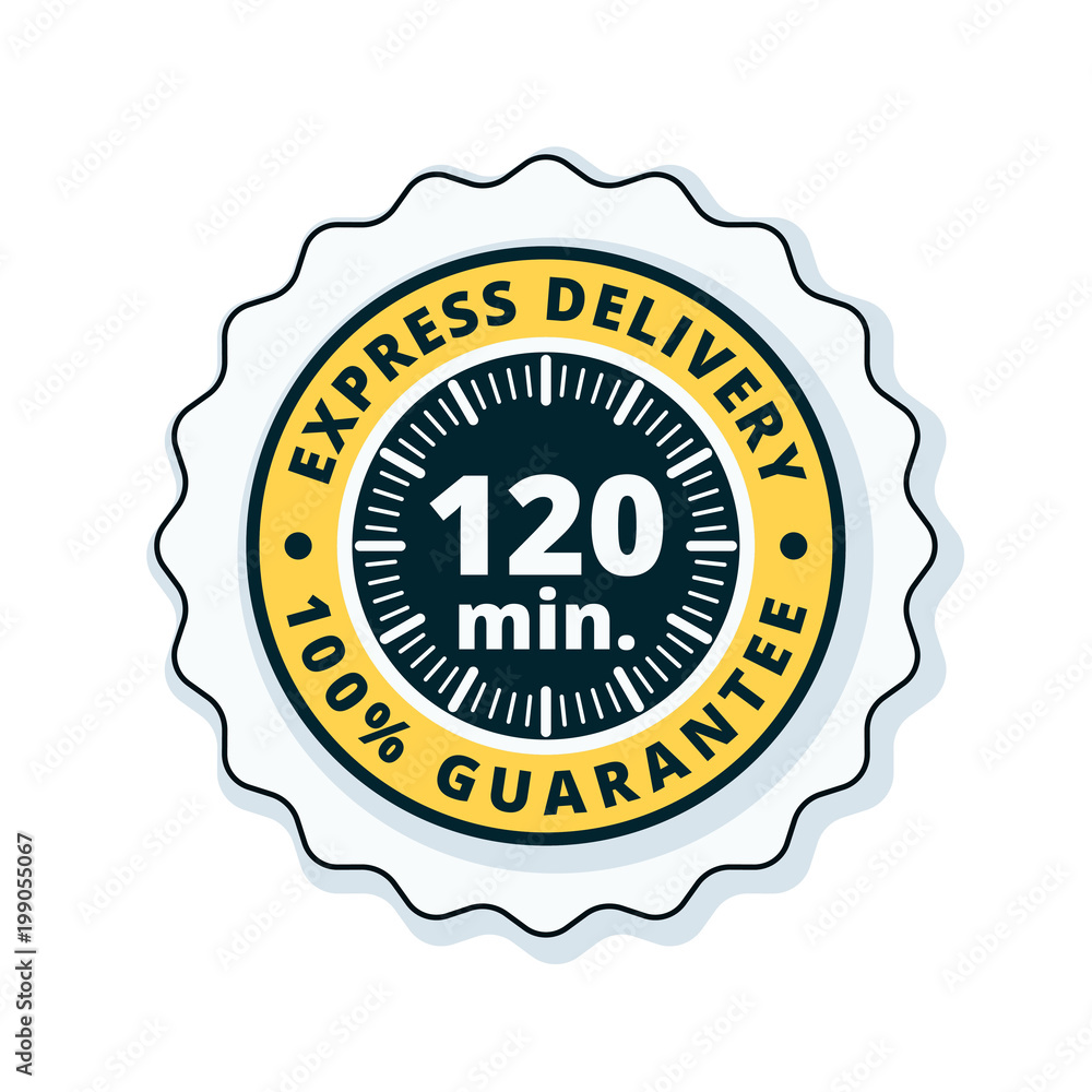 120 minutes Express Delivery illustration 120 minutes Express Delivery illustration