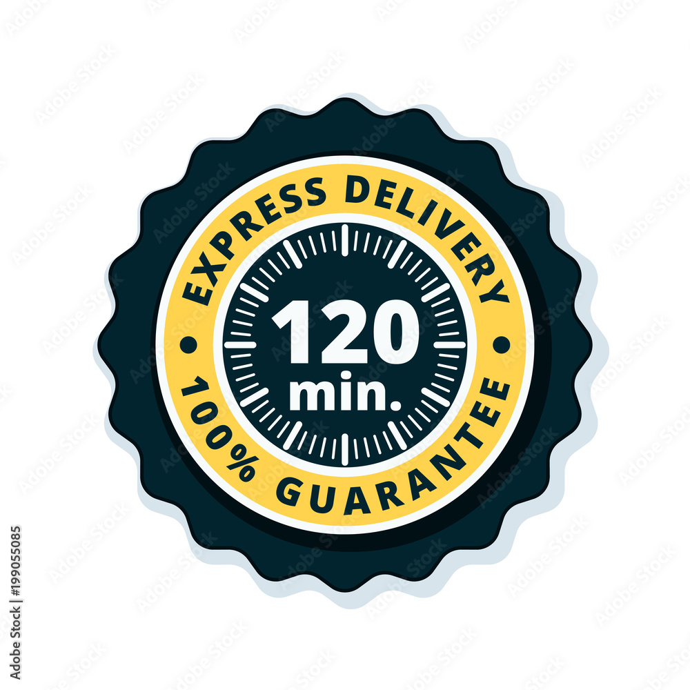 120 minutes Express Delivery illustration 120 minutes Express Delivery illustration