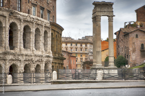 Theatre of Marcellus and Temple of Apollo Sosianus in Rome - Italy photo