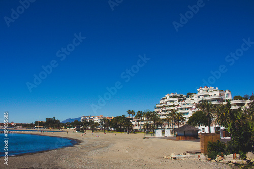Puerto Banus. View of Puerto Banus, Marbella, Malaga, Costa del Sol, Spain. Picture taken – 27 march 2018. © Ekaterina