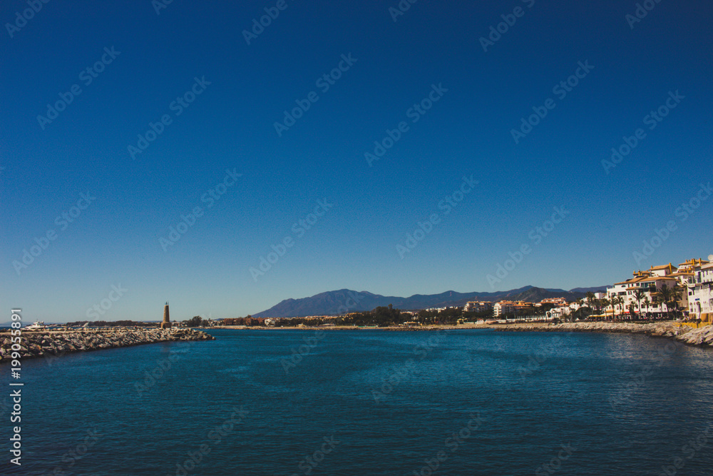 Puerto Banus. View of Puerto Banus, Marbella, Malaga, Costa del Sol, Spain. Picture taken – 27 march 2018.