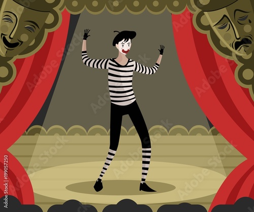 funny clown mime