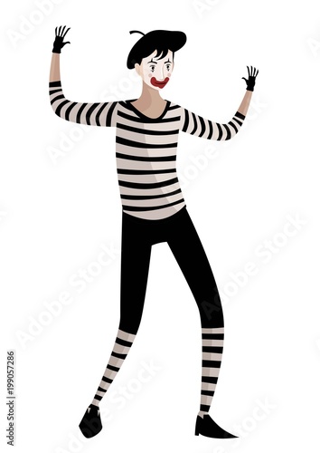 funny clown mime