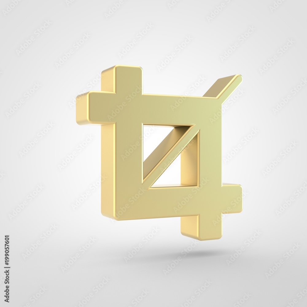 Golden crop icon isolated on white background. Golden crop icon isolated on white background.