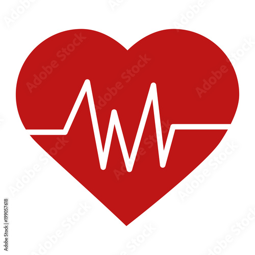 heart cardio isolated icon vector illustration design