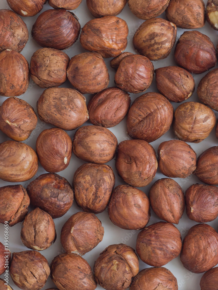 Background of hazelnuts Background of hazelnuts