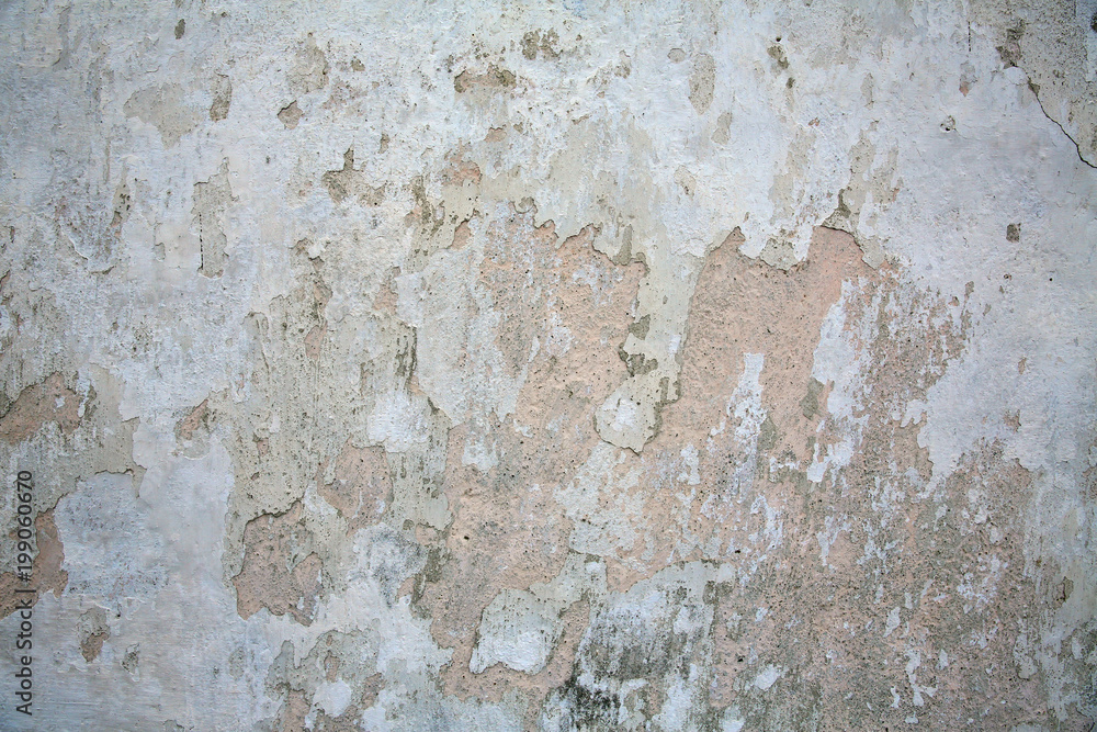 An old shabby wall from the house to be demolished.
