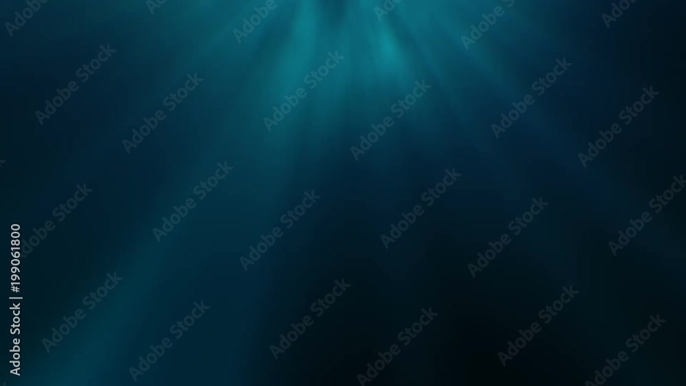 Deep Underwater Light Rays. Abstract light rays of sunshine through a
