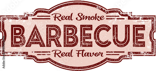 Vintage Barbecue Restaurant Sign