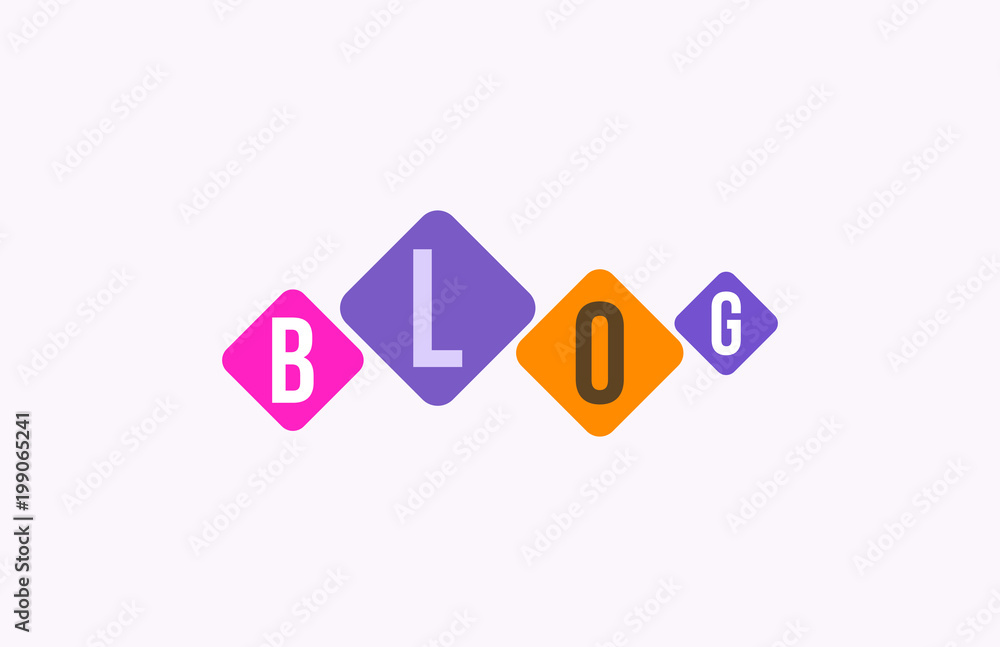 BLOG Letter Word Icon Logo Vector Typography BLOG Letter Word Icon Logo Vector Typography