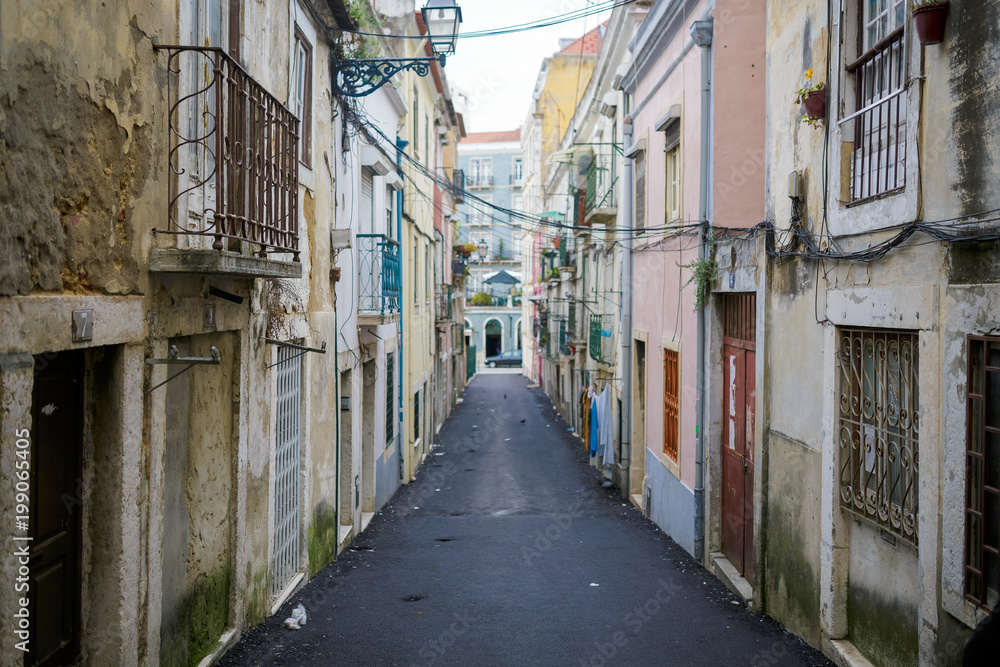 Colourful Street in Lisbon