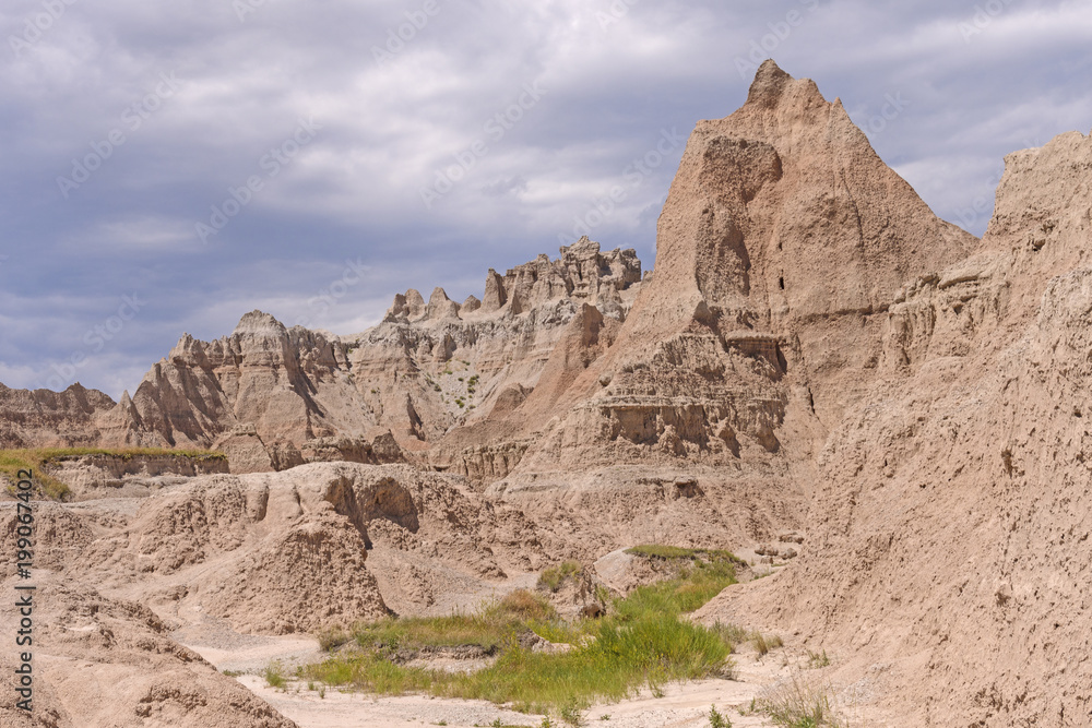 Rain Clouds Over the Badlands