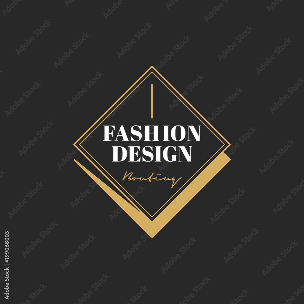 Illustration of a fashion design logo