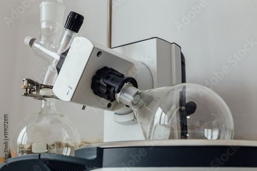Tableau sur toile Modern rotary evaporator in chemical laboratory