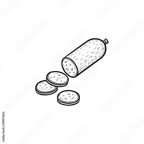 Wurst hand drawn outline doodle icon