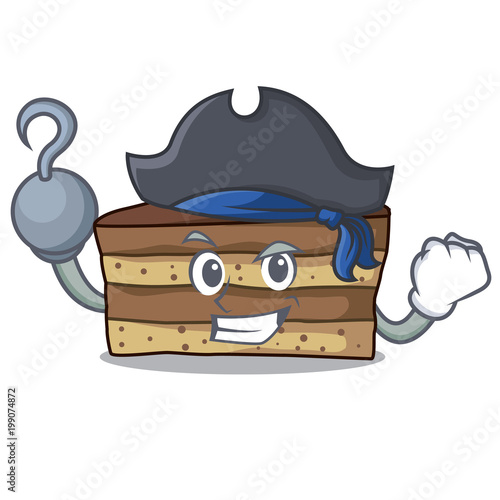 pirate tiramisu character cartoon style