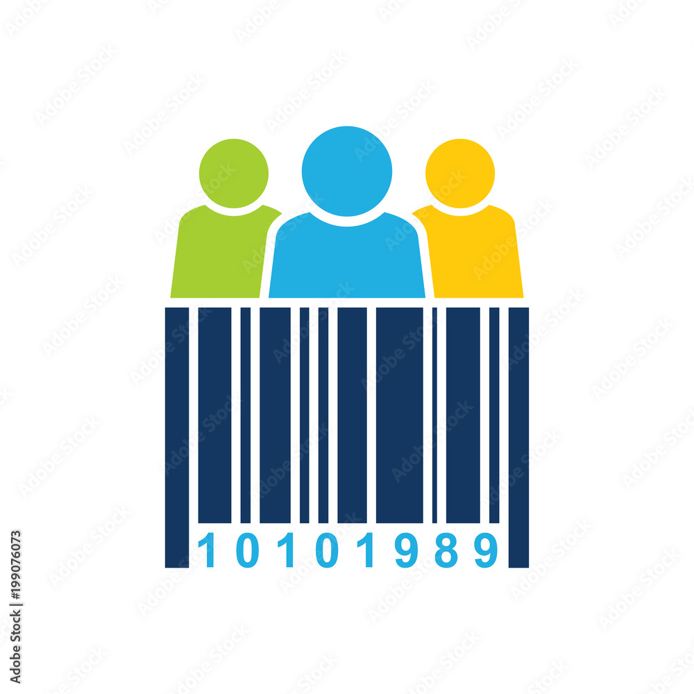 Obraz premium Barcode Group Logo Icon Design
