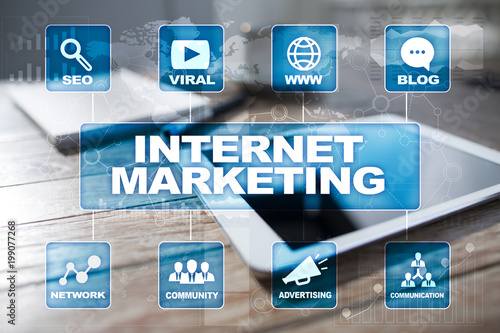 Internet online, digital marketing concept. SEO. Business and technology.