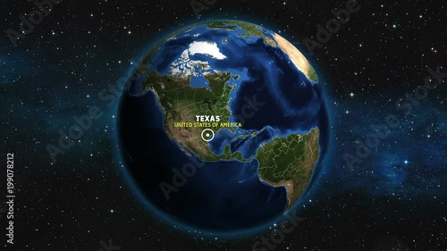 TEXAS - USA Map Zoom