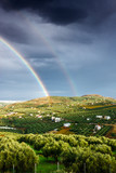 Double Rainbow and farm, Greece