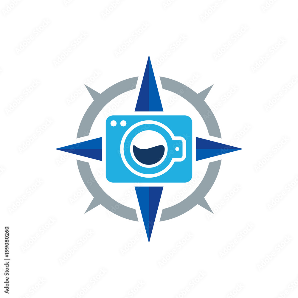 Laundry Compass Logo Icon Design Laundry Compass Logo Icon Design