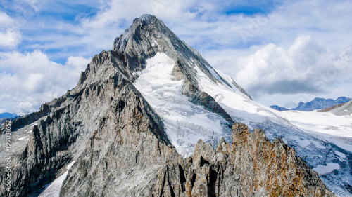 view of the Bietschhorn as seen form the summit of the Stockhorn photo