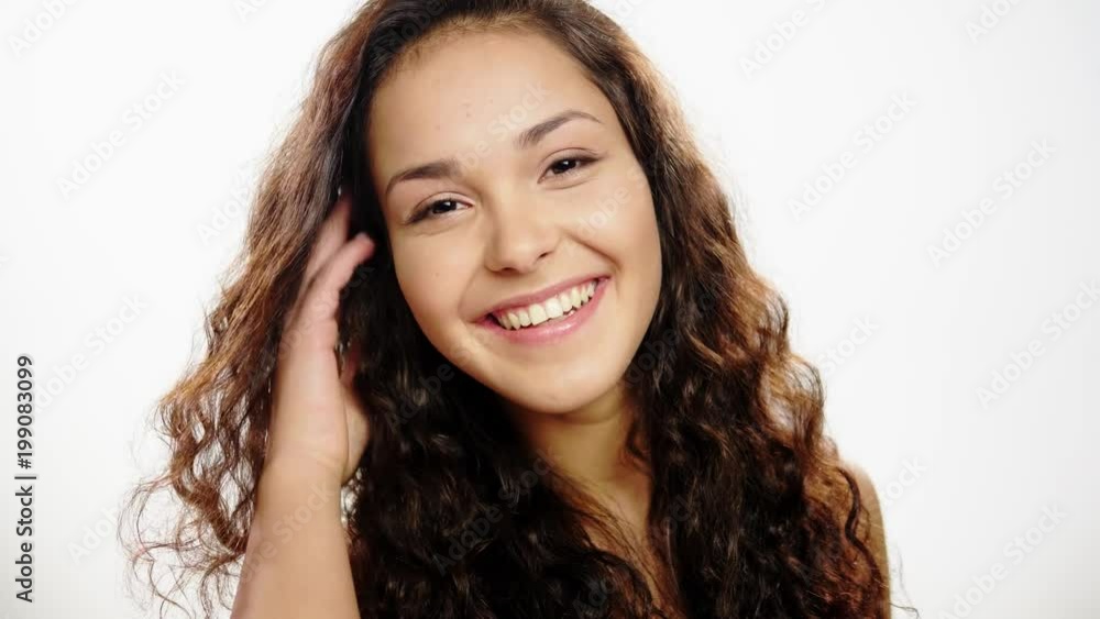 Brunette girl with long beautiful hair. Brunette girl with long beautiful hair.