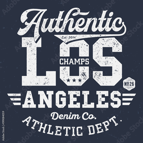 Los Angeles Athletic Dept. - Vintage Tee Design For Print 