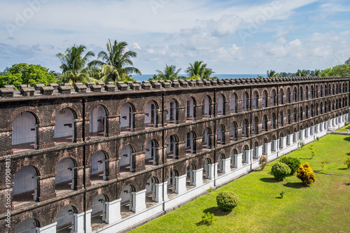 A huge prison in top view. photo