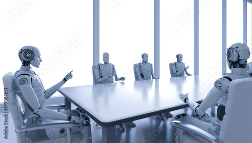 robot in conference room