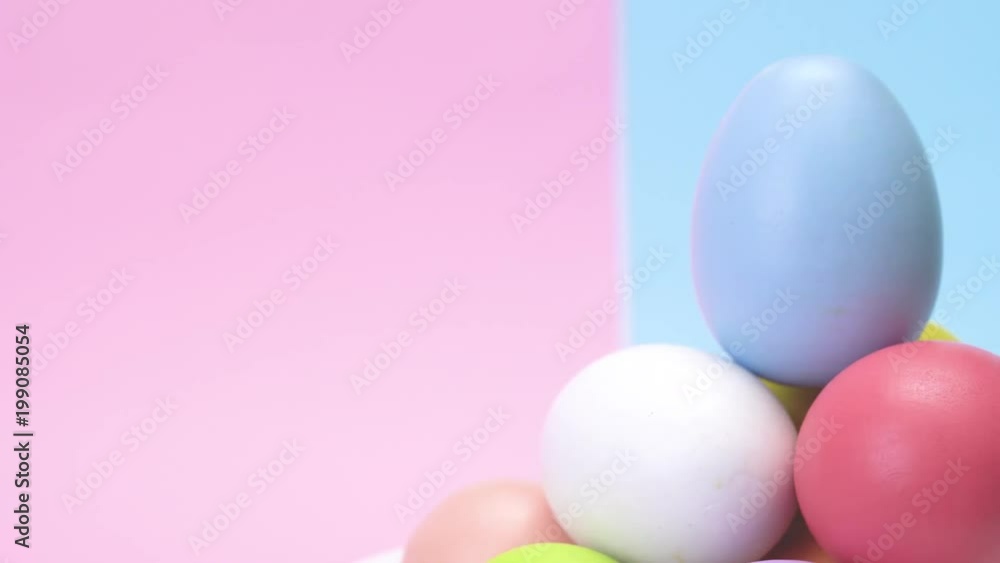 coloured eggs rotating in the right corner coloured eggs rotating in the right corner